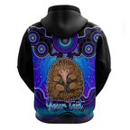 personalised-australia-virgo-echidna-zodiac-hoodie-auz-astrology-aboriginal-blue