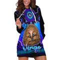 personalised-australia-virgo-echidna-zodiac-hoodie-dress-auz-astrology-aboriginal-blue