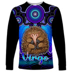 personalised-australia-virgo-echidna-zodiac-long-sleeve-shirt-auz-astrology-aboriginal-blue
