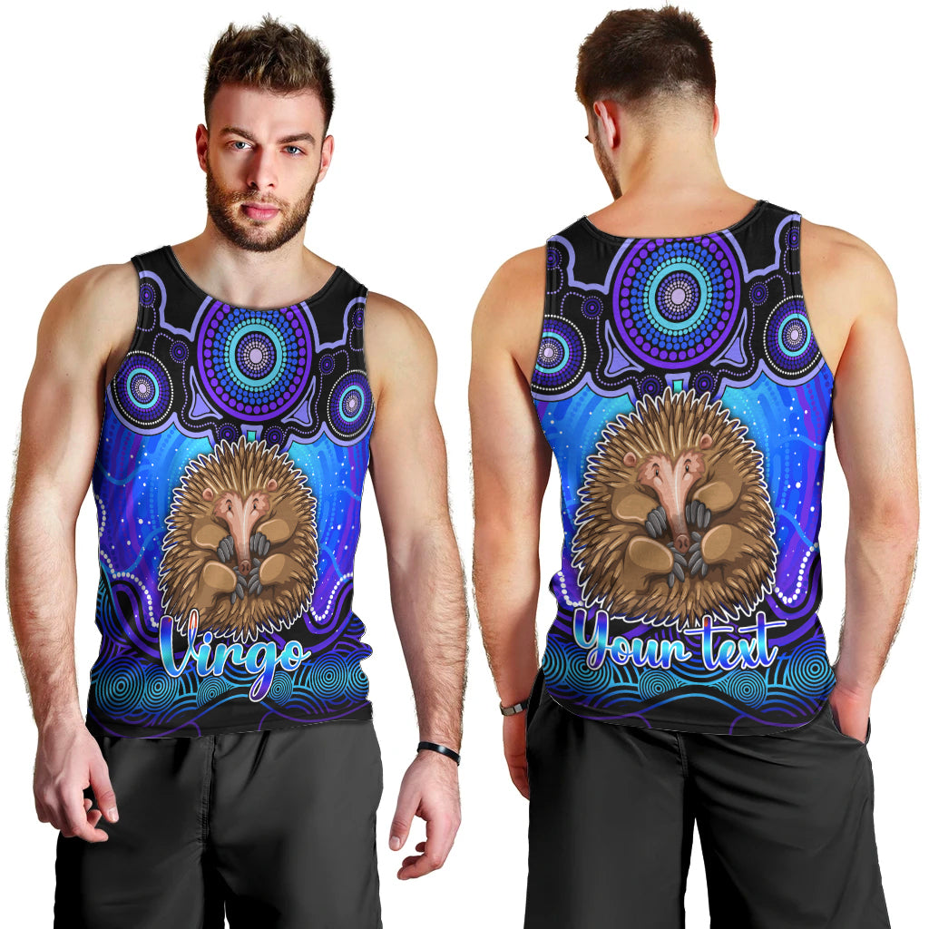 personalised-australia-virgo-echidna-zodiac-men-tank-top-auz-astrology-aboriginal-blue