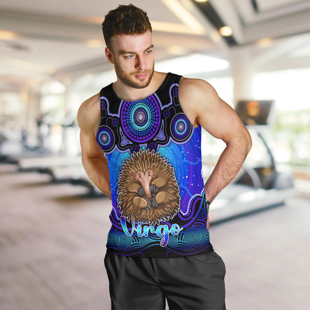 personalised-australia-virgo-echidna-zodiac-men-tank-top-auz-astrology-aboriginal-blue