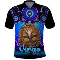 personalised-australia-virgo-echidna-zodiac-polo-shirt-auz-astrology-aboriginal-blue