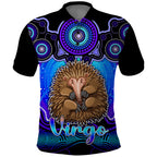 personalised-australia-virgo-echidna-zodiac-polo-shirt-auz-astrology-aboriginal-blue