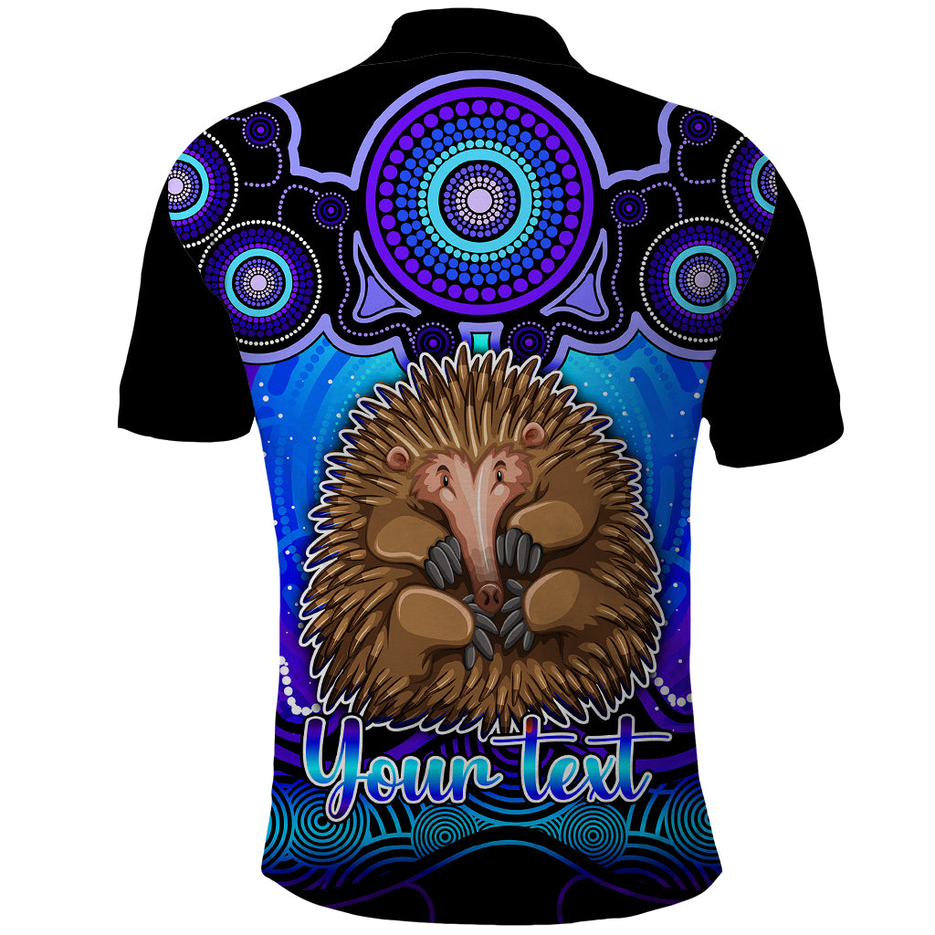 personalised-australia-virgo-echidna-zodiac-polo-shirt-auz-astrology-aboriginal-blue