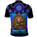 personalised-australia-virgo-echidna-zodiac-polo-shirt-auz-astrology-aboriginal-blue