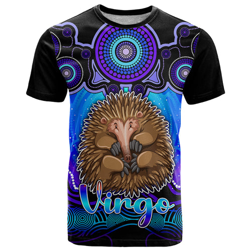personalised-australia-virgo-echidna-zodiac-t-shirt-auz-astrology-aboriginal-blue