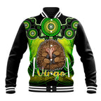 personalised-australia-virgo-echidna-zodiac-baseball-jacket-auz-astrology-aboriginal-green