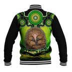 personalised-australia-virgo-echidna-zodiac-baseball-jacket-auz-astrology-aboriginal-green