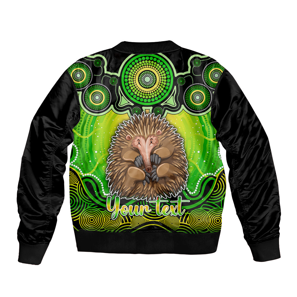 personalised-australia-virgo-echidna-zodiac-bomber-jacket-auz-astrology-aboriginal-green
