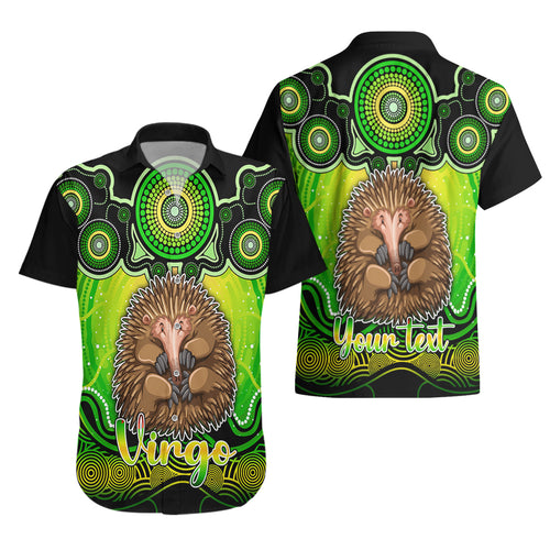 personalised-australia-virgo-echidna-zodiac-hawaiian-shirt-auz-astrology-aboriginal-green