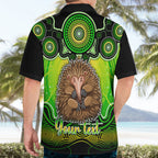 personalised-australia-virgo-echidna-zodiac-hawaiian-shirt-auz-astrology-aboriginal-green