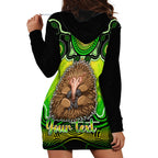 personalised-australia-virgo-echidna-zodiac-hoodie-dress-auz-astrology-aboriginal-green