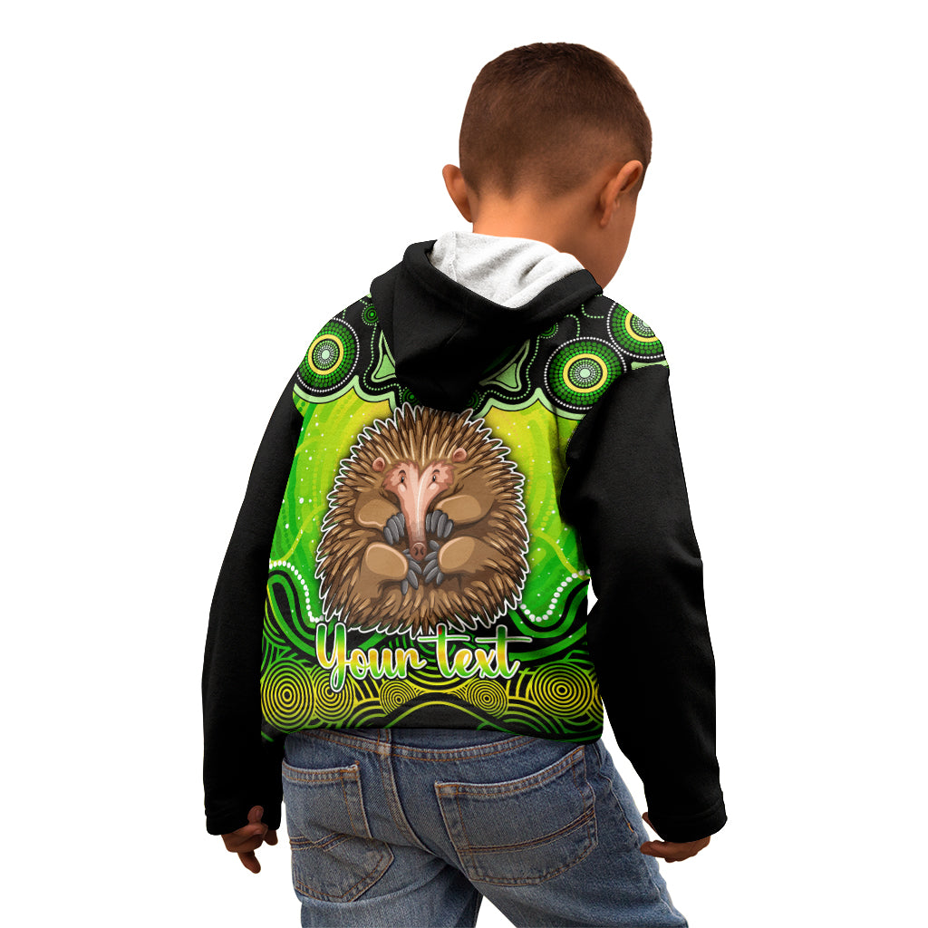 personalised-australia-virgo-echidna-zodiac-kid-hoodie-auz-astrology-aboriginal-green