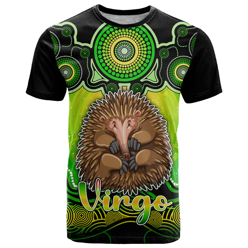 personalised-australia-virgo-echidna-zodiac-t-shirt-auz-astrology-aboriginal-green