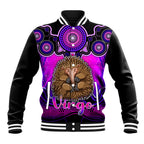 personalised-australia-virgo-echidna-zodiac-baseball-jacket-auz-astrology-aboriginal-magenta