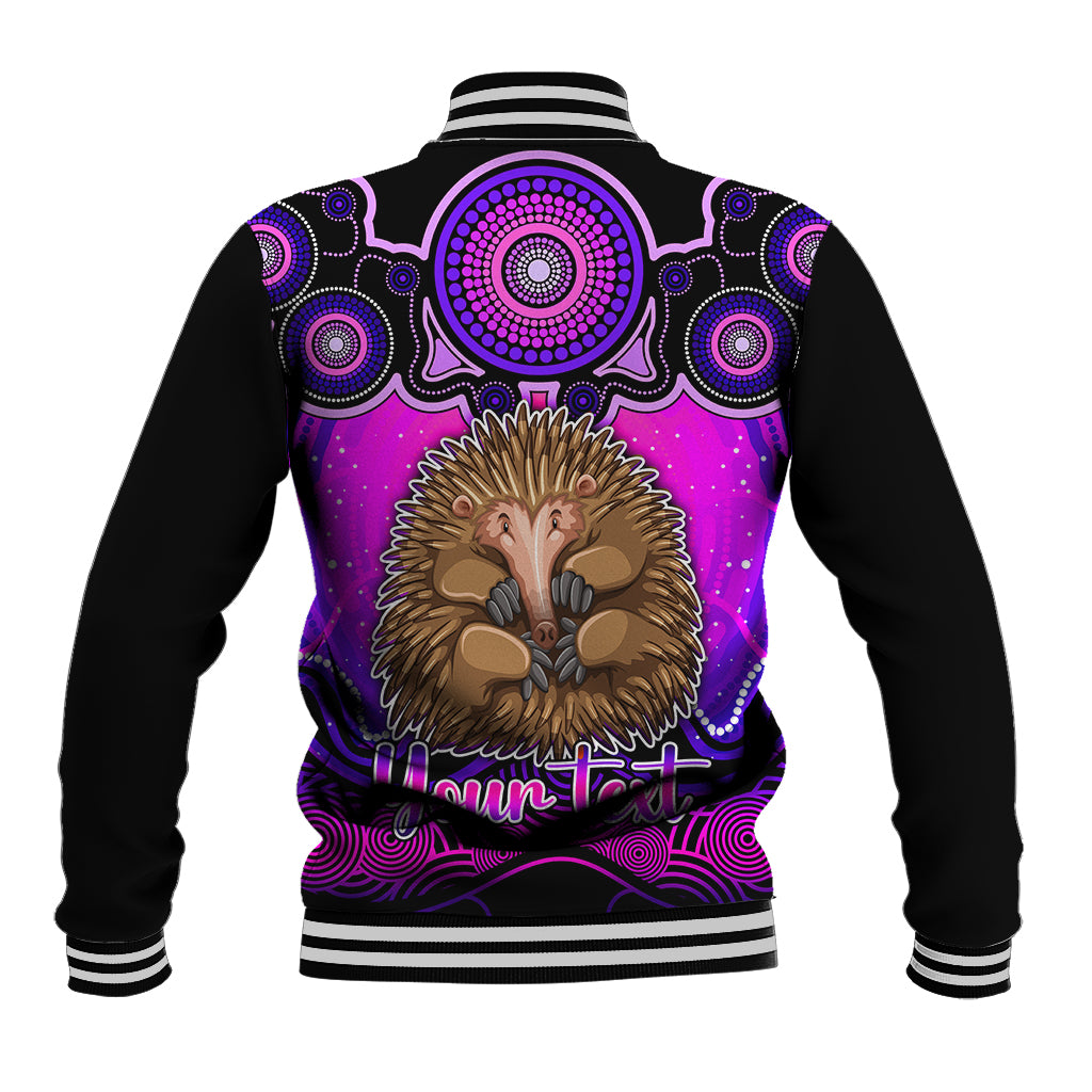 personalised-australia-virgo-echidna-zodiac-baseball-jacket-auz-astrology-aboriginal-magenta