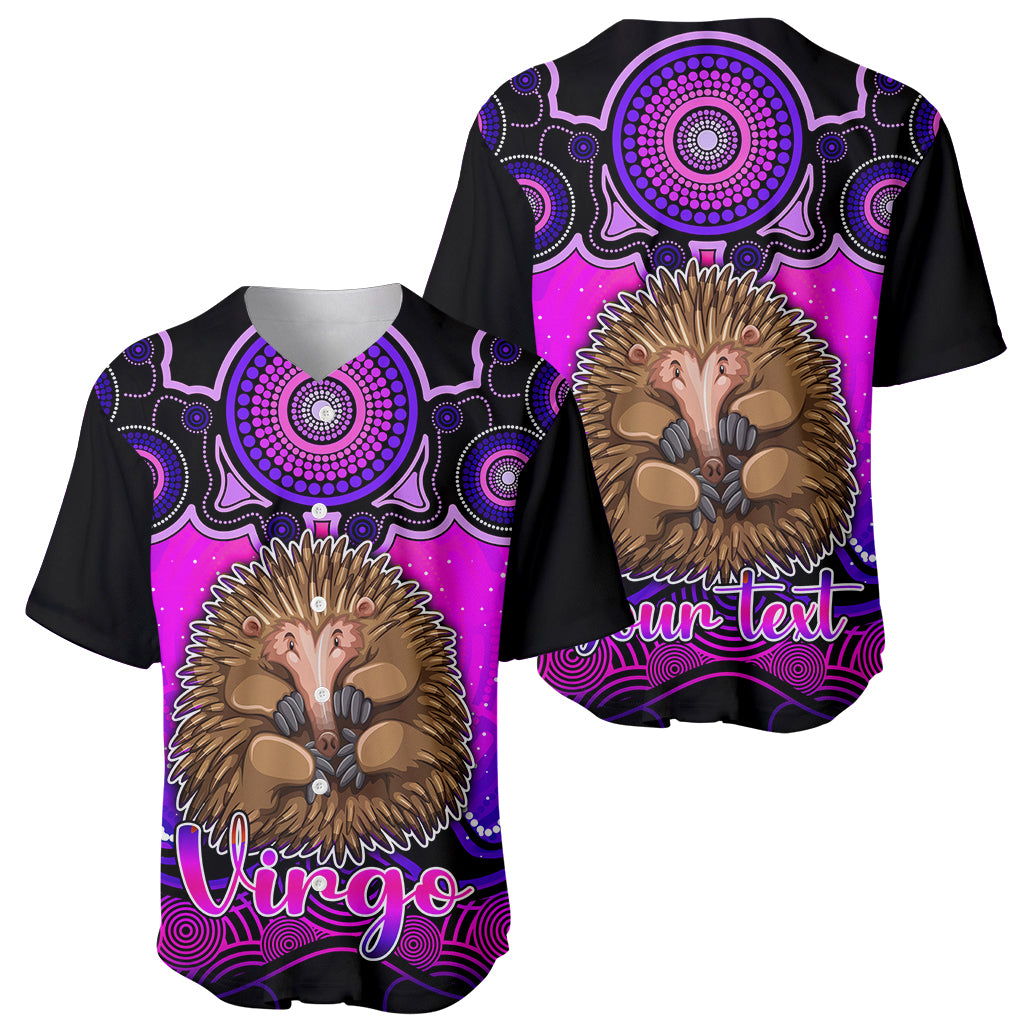 personalised-australia-virgo-echidna-zodiac-baseball-jersey-auz-astrology-aboriginal-magenta