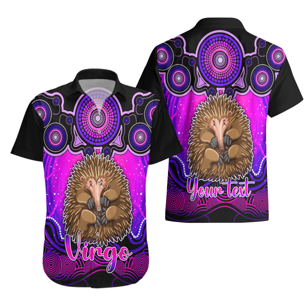 personalised-australia-virgo-echidna-zodiac-hawaiian-shirt-auz-astrology-aboriginal-magenta