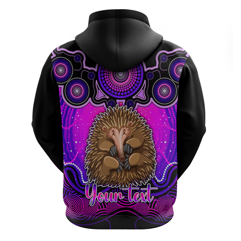 personalised-australia-virgo-echidna-zodiac-hoodie-auz-astrology-aboriginal-magenta