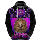 personalised-australia-virgo-echidna-zodiac-hoodie-auz-astrology-aboriginal-magenta