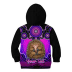 personalised-australia-virgo-echidna-zodiac-kid-hoodie-auz-astrology-aboriginal-magenta