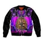 personalised-australia-virgo-echidna-zodiac-sleeve-zip-bomber-jacket-auz-astrology-aboriginal-magenta