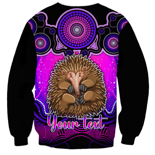 personalised-australia-virgo-echidna-zodiac-sweatshirt-auz-astrology-aboriginal-magenta