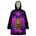 personalised-australia-virgo-echidna-zodiac-wearable-blanket-hoodie-auz-astrology-aboriginal-magenta