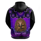 personalised-australia-virgo-echidna-zodiac-hoodie-auz-astrology-aboriginal-purple