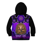 personalised-australia-virgo-echidna-zodiac-kid-hoodie-auz-astrology-aboriginal-purple