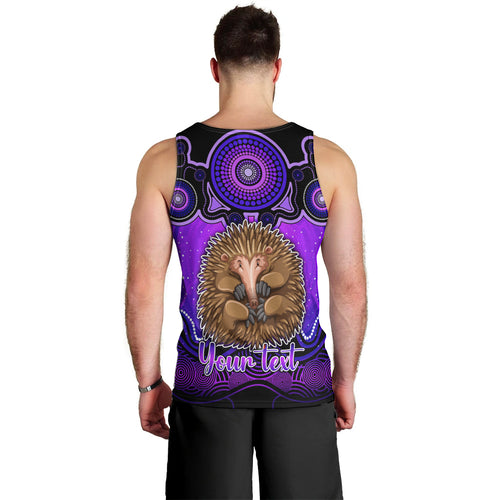 personalised-australia-virgo-echidna-zodiac-men-tank-top-auz-astrology-aboriginal-purple