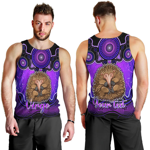 personalised-australia-virgo-echidna-zodiac-men-tank-top-auz-astrology-aboriginal-purple