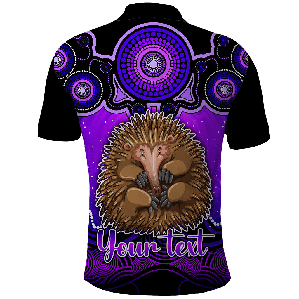 personalised-australia-virgo-echidna-zodiac-polo-shirt-auz-astrology-aboriginal-purple