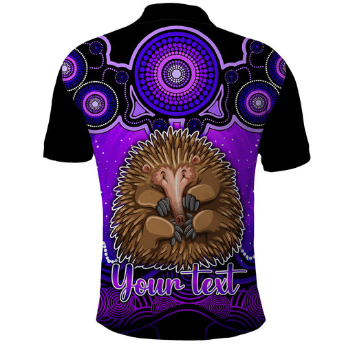 personalised-australia-virgo-echidna-zodiac-polo-shirt-auz-astrology-aboriginal-purple