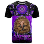 personalised-australia-virgo-echidna-zodiac-t-shirt-auz-astrology-aboriginal-purple