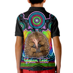 personalised-australia-virgo-echidna-zodiac-kid-polo-shirt-auz-astrology-aboriginal-rainbow