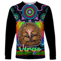personalised-australia-virgo-echidna-zodiac-long-sleeve-shirt-auz-astrology-aboriginal-rainbow