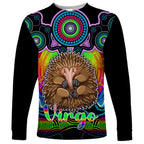 personalised-australia-virgo-echidna-zodiac-long-sleeve-shirt-auz-astrology-aboriginal-rainbow