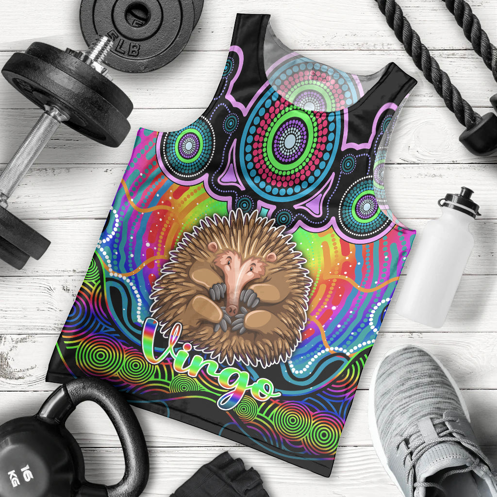 personalised-australia-virgo-echidna-zodiac-men-tank-top-auz-astrology-aboriginal-rainbow