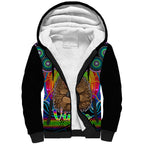 personalised-australia-virgo-echidna-zodiac-sherpa-hoodie-auz-astrology-aboriginal-rainbow