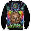 personalised-australia-virgo-echidna-zodiac-sweatshirt-auz-astrology-aboriginal-rainbow