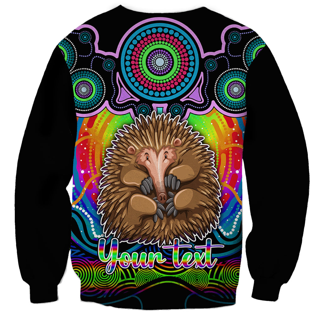 personalised-australia-virgo-echidna-zodiac-sweatshirt-auz-astrology-aboriginal-rainbow