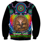 personalised-australia-virgo-echidna-zodiac-sweatshirt-auz-astrology-aboriginal-rainbow