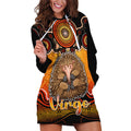 personalised-australia-virgo-echidna-zodiac-hoodie-dress-auz-astrology-aboriginal-red