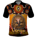 personalised-australia-virgo-echidna-zodiac-polo-shirt-auz-astrology-aboriginal-red