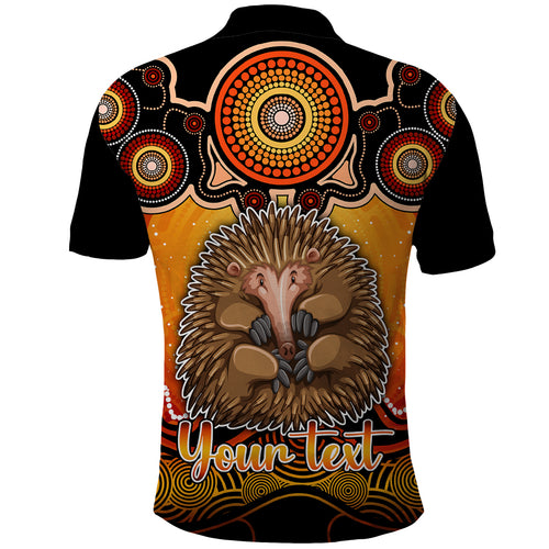 personalised-australia-virgo-echidna-zodiac-polo-shirt-auz-astrology-aboriginal-red