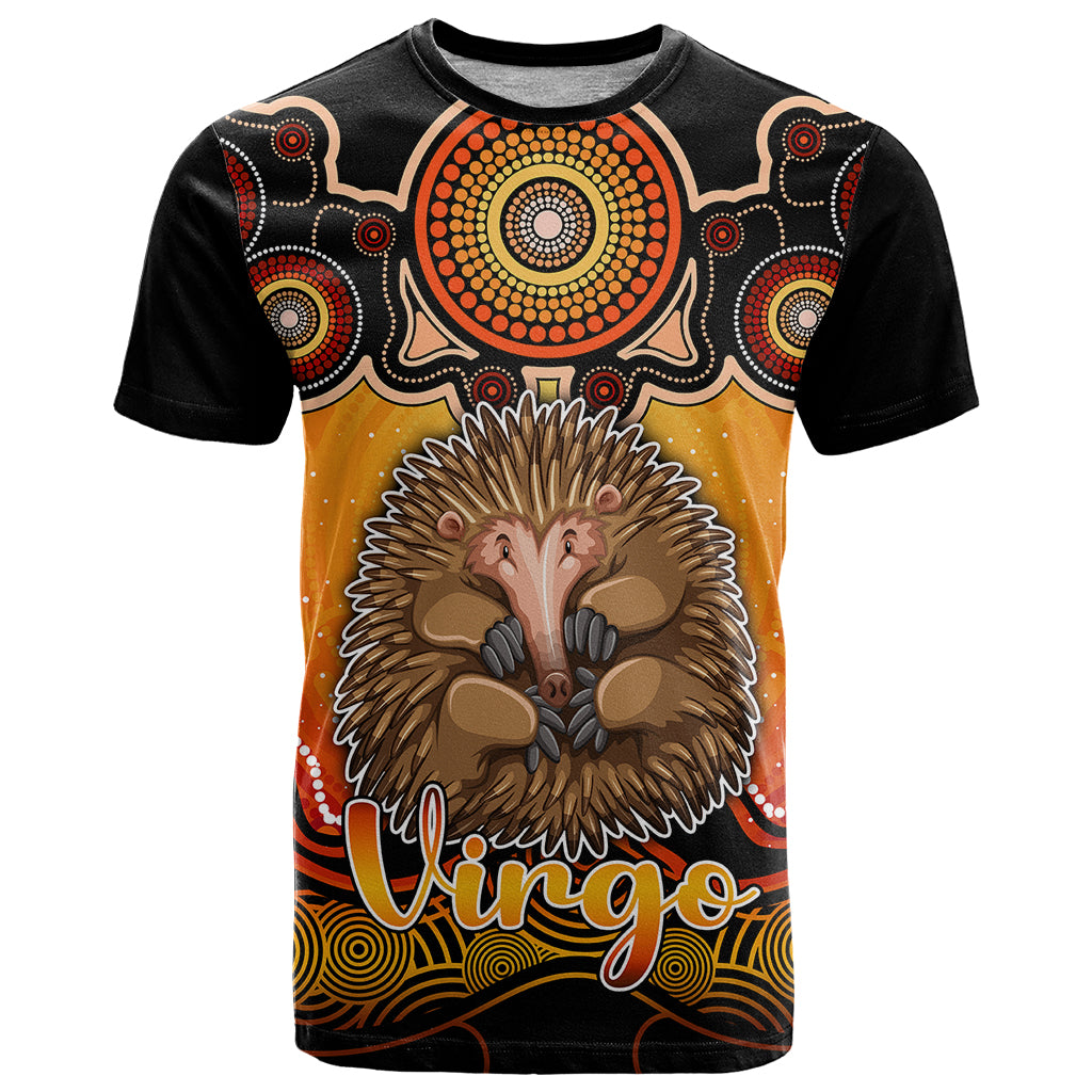personalised-australia-virgo-echidna-zodiac-t-shirt-auz-astrology-aboriginal-red