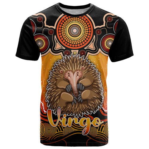 personalised-australia-virgo-echidna-zodiac-t-shirt-auz-astrology-aboriginal-red