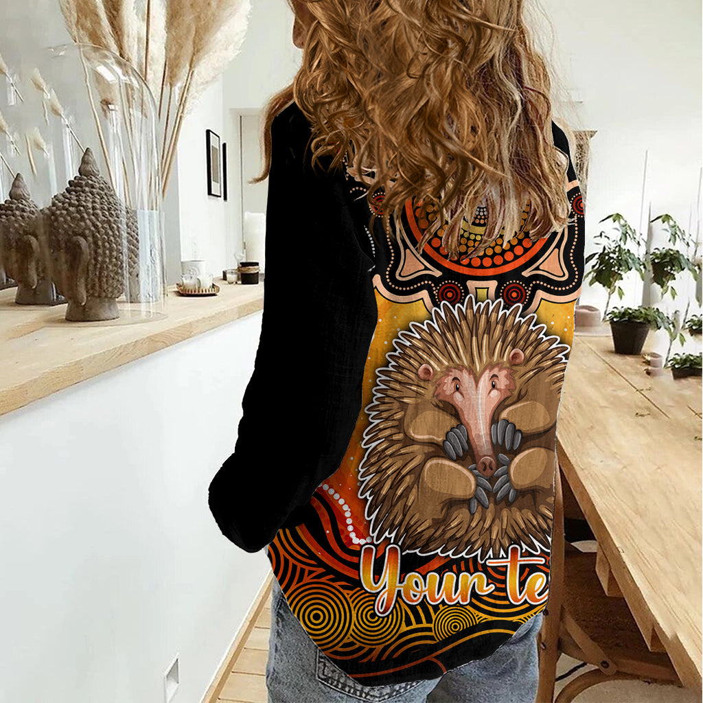 Personalised Australia Virgo Echidna Zodiac Women Casual Shirt Auz Astrology Aboriginal - Red LT9
