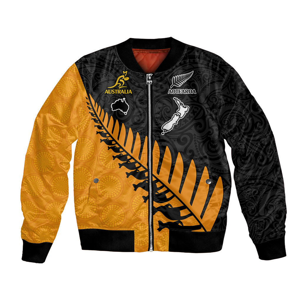 australia-wallabies-and-aotearoa-rugby-bomber-jacket-kangaroo-black-fern-maori-gold-vibe